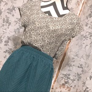 B&W Floral Boxy Blouse